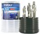 Tivoly süvistite komplekt – 6-osaline, Ø6–18 mm, 180° nurk, HSS-E5 koobalt, DIN 373