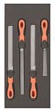 Viilide kmpl 4 osa Fit&Go 1/3 - lapikviil - poolümarviil - 2x teritusviil